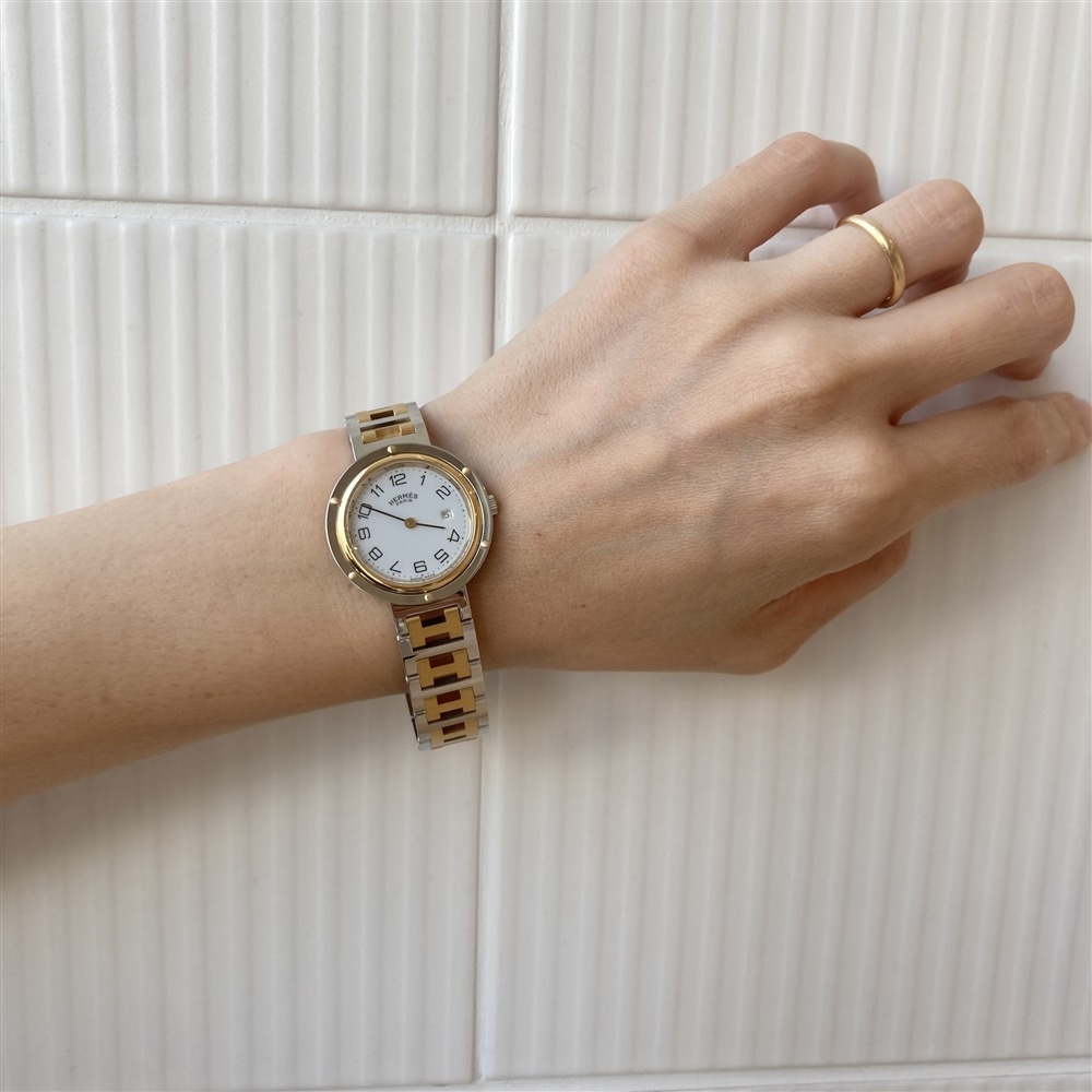 【vintage HERMES】ヴィンテージエルメス/クリッパーコンビ(ケース径約30mm)のご紹介【junksルクア大阪店・梅田】