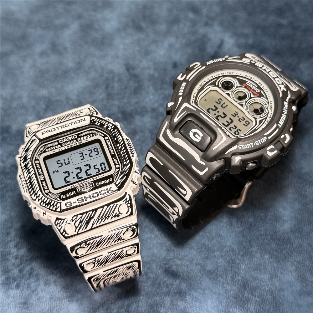 【G-SHOCK】モノクロ線画風のコラボモデルを2色ご紹介!