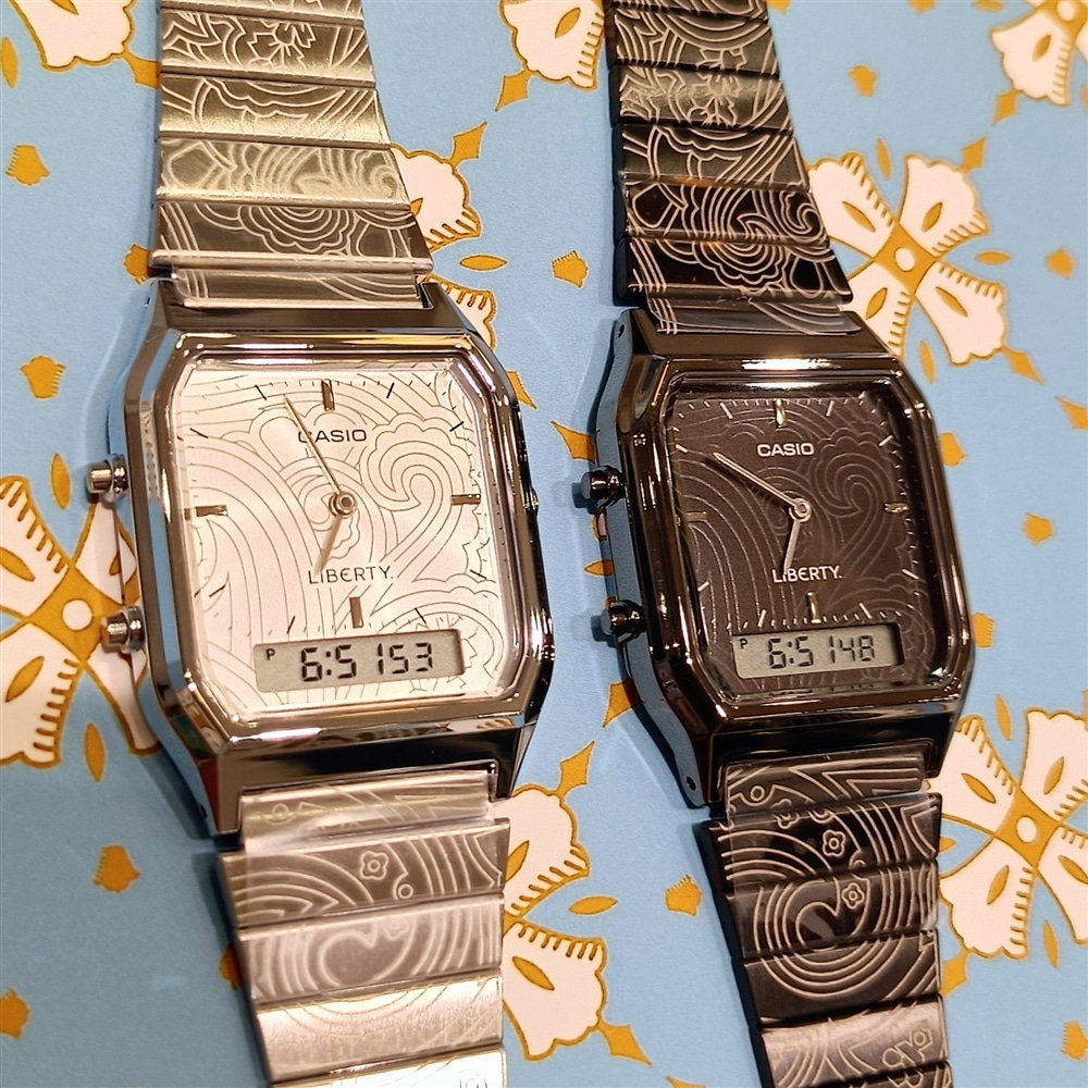 【CASIO】レトロ✕英国クラシック【 リバティコラボ】