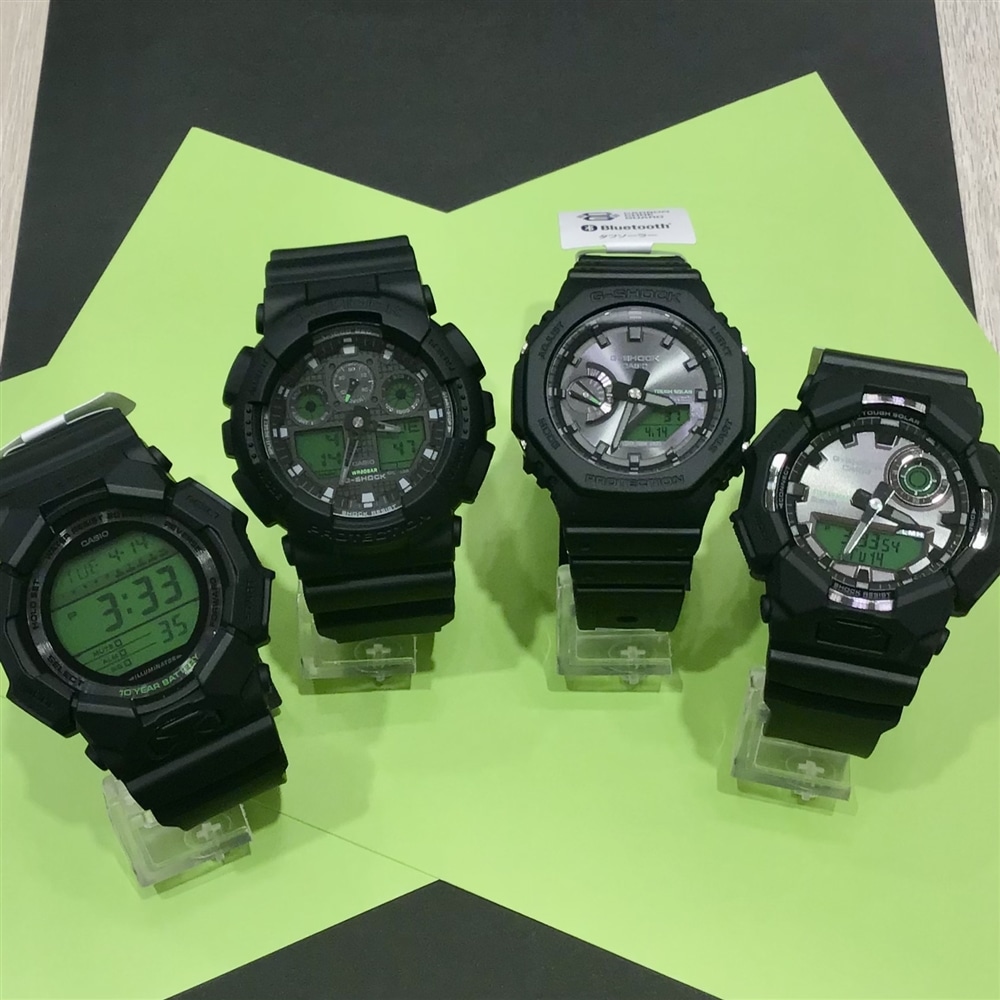 【アミュ鹿児島】ブラックに映えるエレクトログリーンが魅力のG-SHOCK新作
