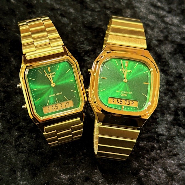 【CASIO】高級感あふれるゴールド×グリーン！